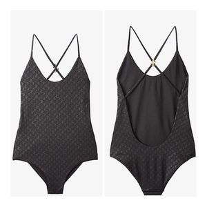 JIMMY CHOO Eudora logo-print swimsuit NWT Us Sz Xs